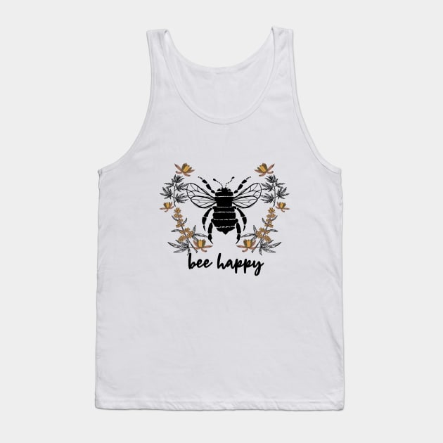 Bee Happy Weed Tank Top by DMMGear